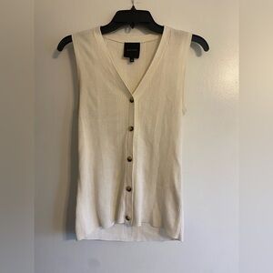 Alex Marie Faux Button Down Sleeveless Top- Size S